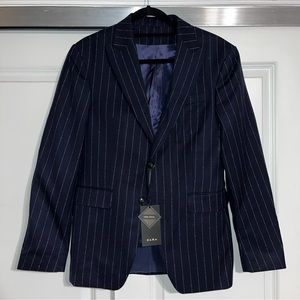 Zara navy pinstripe suit